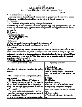 Giáo án Ngữ văn lớp 7 - Chương trình cả năm - Năm học 2014-2015